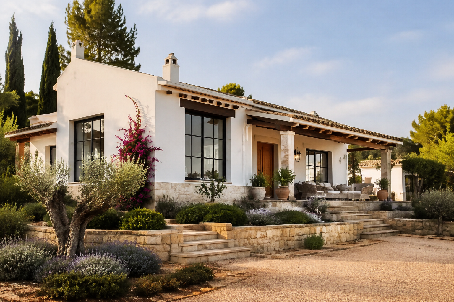 Vivienda tradicional contemporánea de estilo mediterráneo